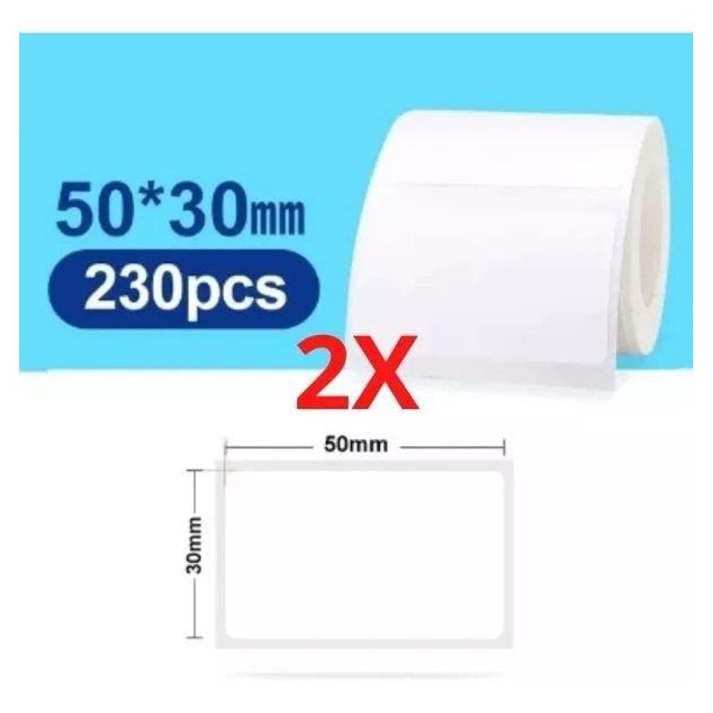 2 Etiqueta 50X30 Niimbot B21 B1 230 Etiquetas Para Rolo