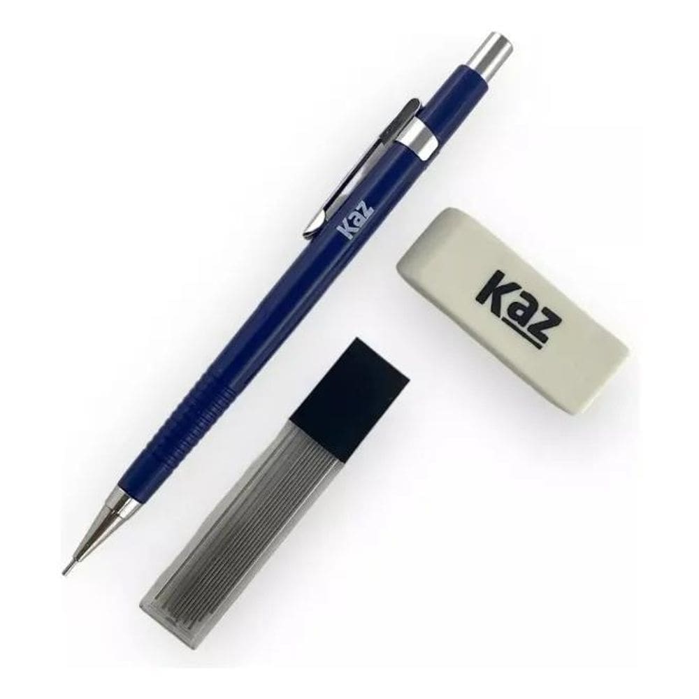 Lapiseira Técnica 0.7Mm +12 Minas Grafite +1 Borracha Branca