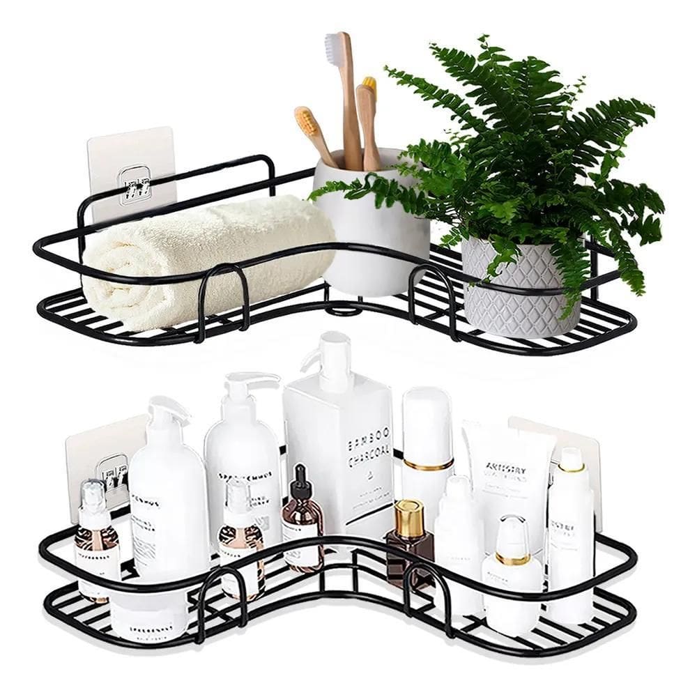 2 Suporte Prateleira Para Banheiro Porta Shampoo De Canto