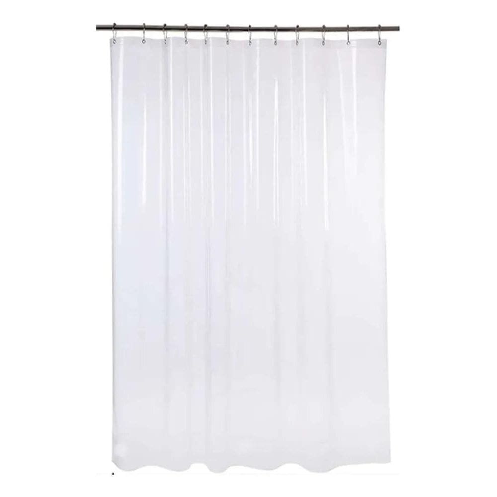 1 Cortina Box Banheiro Pvc Transparente Antimofo Ilhós 1,95