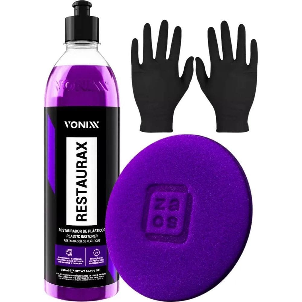 Restaurax Restaurador De Plásticos Aplicador Vonixx Luvas