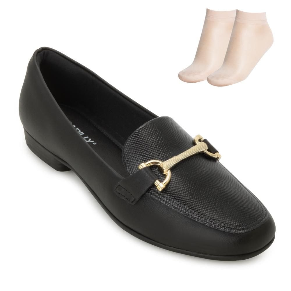 Sapato Mocassim Piccadilly e Meia PT PD25-25026