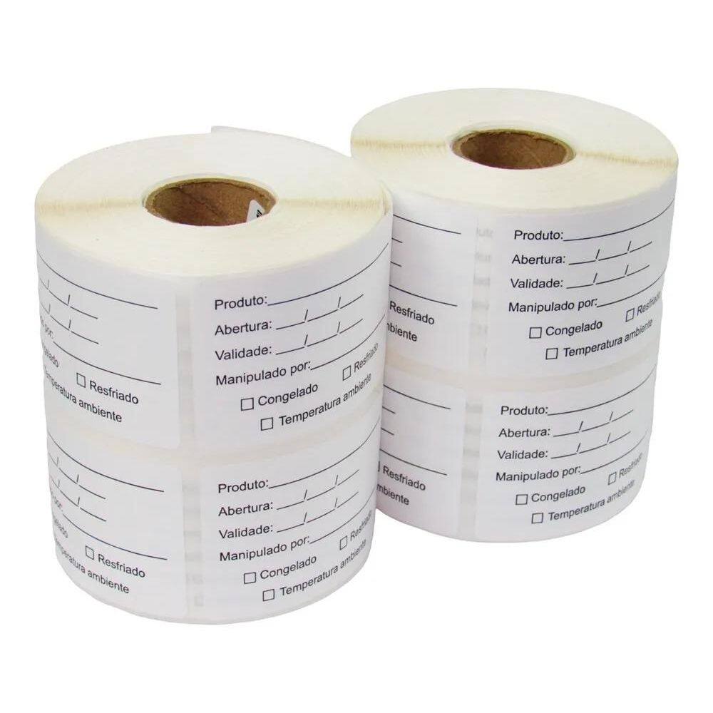 Kit 2.000 Etiqueta Bopp Para Alimentos Prazo Validade Anvisa