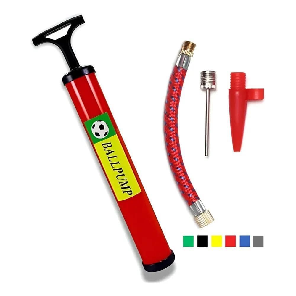 Bomba De Ar Manual 2 Bicos Mangueira Encher Bolas E Boias