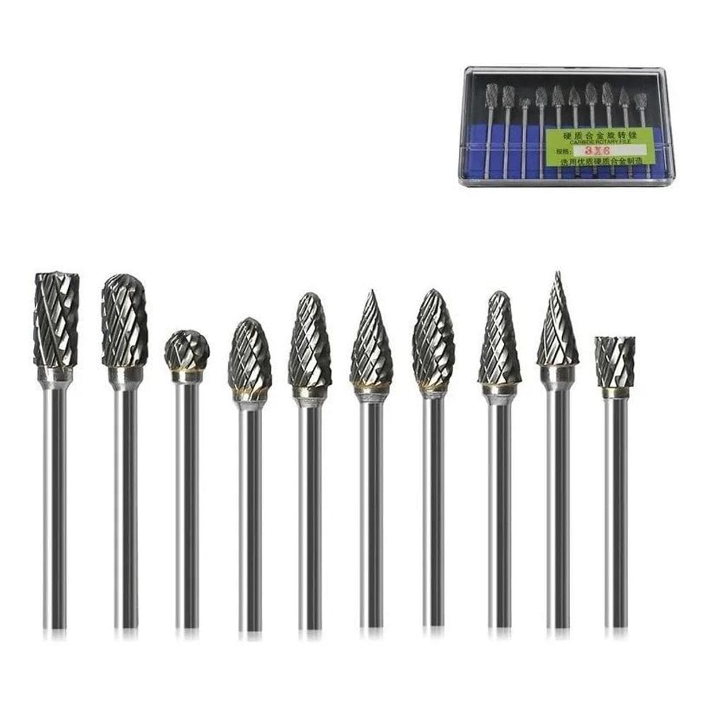 10 Fresa Lima Rotativa Metal Duro Escarear Madeira Aço Ferro