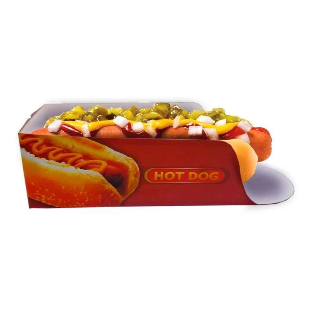 Embalagem Caixa Caixinhas Hot Dog Cachorro Quente 100Pçs