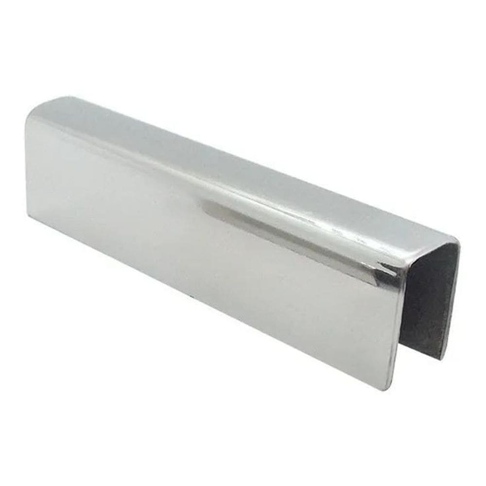 01 Unidade Perfil Reto Inox Para Alinhamento De Guarda-Corpo