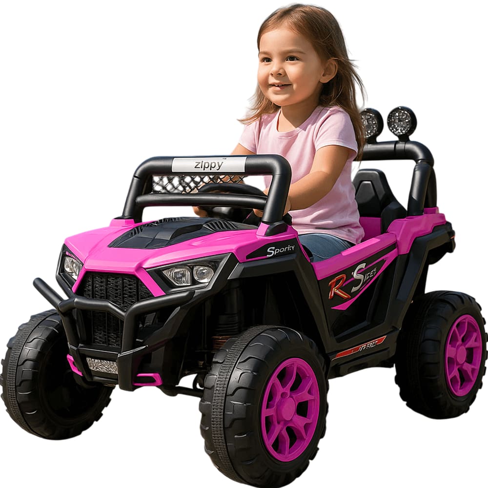 Carro Eletrico Zippy Toys Jipe UTV RS1000 12V Controle Rosa