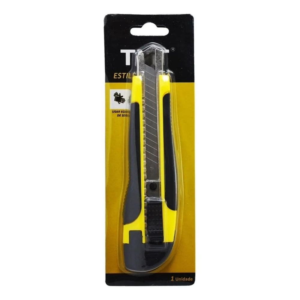 Estilete Profissional Emborrachado Lâmina 18Mm