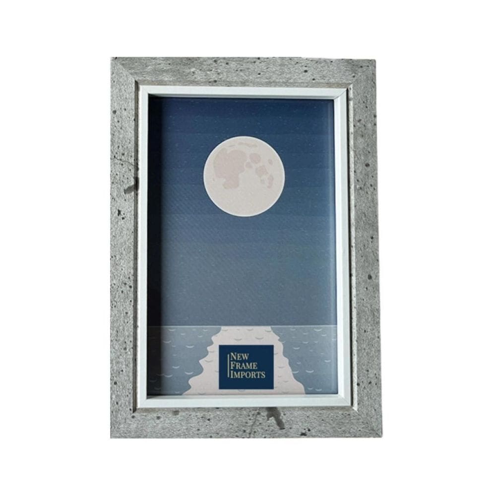 Porta Retrato Cinza Texturizado Mdf Square 10X15