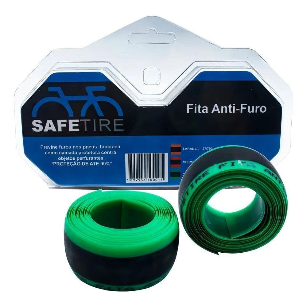 Fita Anti-Furo Verde Pneu Aro 26/27.5/29 Safetire 35Mm