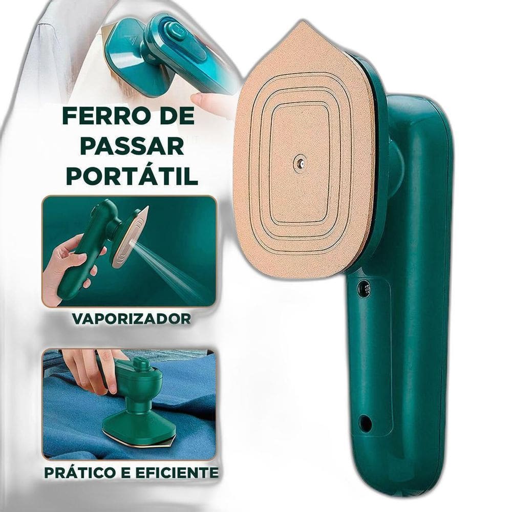 Mini Ferro Portátil Tomada Para Passar Roupa Seco E Úmida