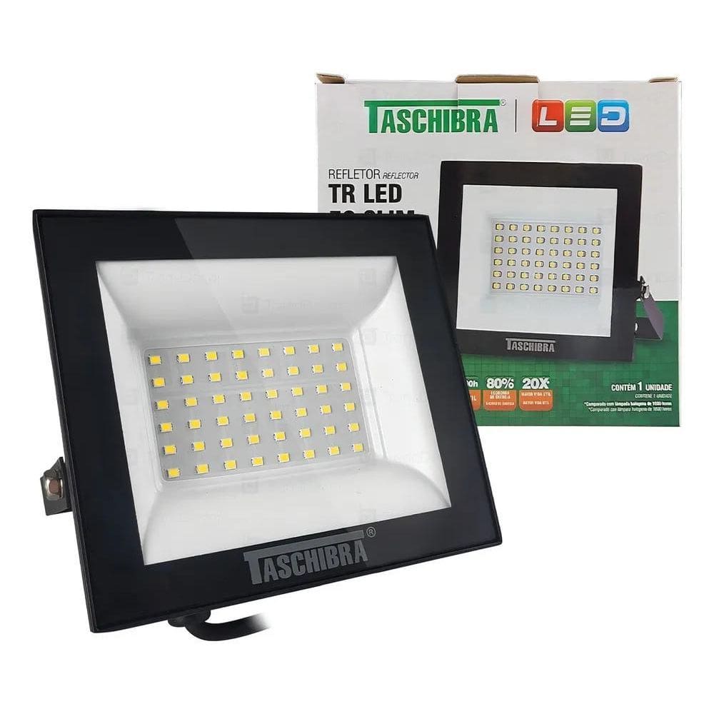 Refletor Iluminação Slim Led Área Externa Ip65 50W 3000K Cor