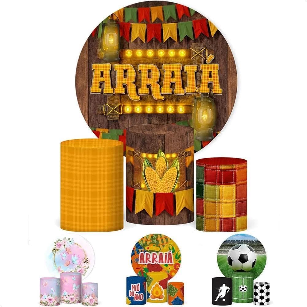 Trio Capa Cilindros + Painel Sublimado Veste Fácil C/Elástic