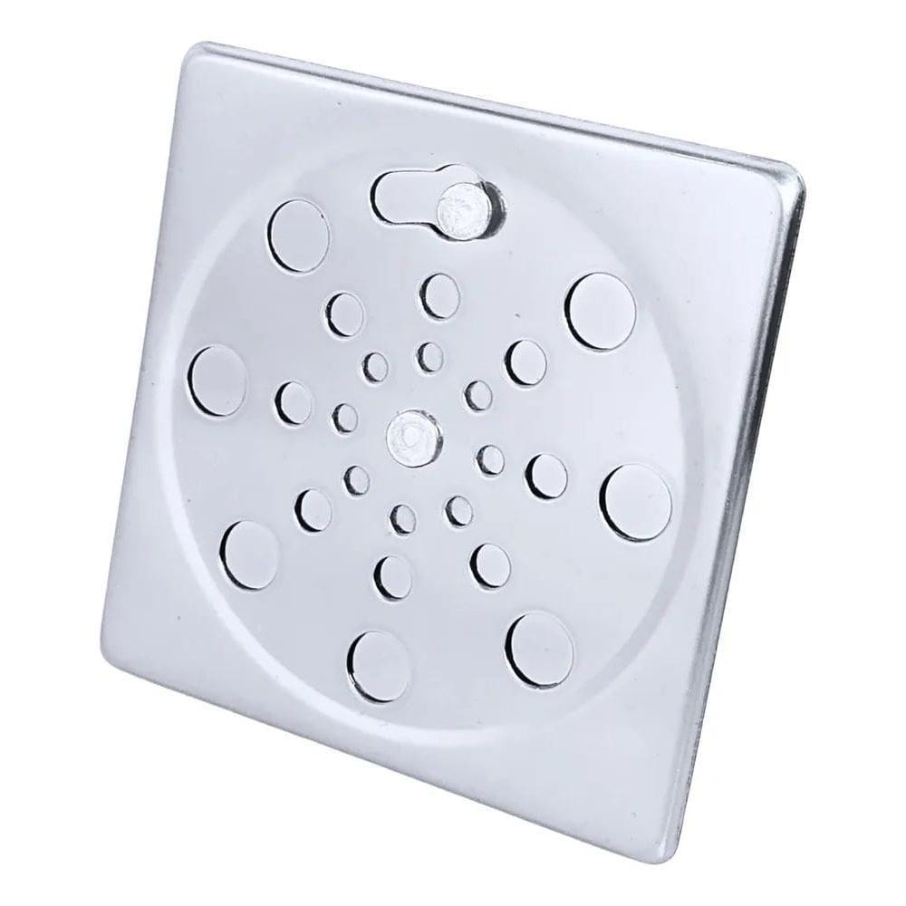 Tampa Para Ralo Grelha Quadrado 10Cm Inox Função Abre/ Fecha