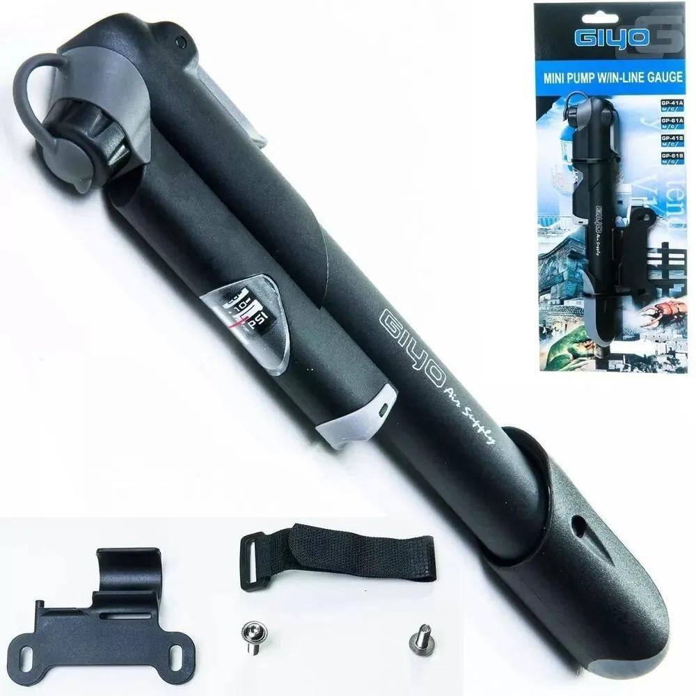 3X Mini Bomba Bicicleta Pressão Pneu De Encher Gp-41 Giyo Co