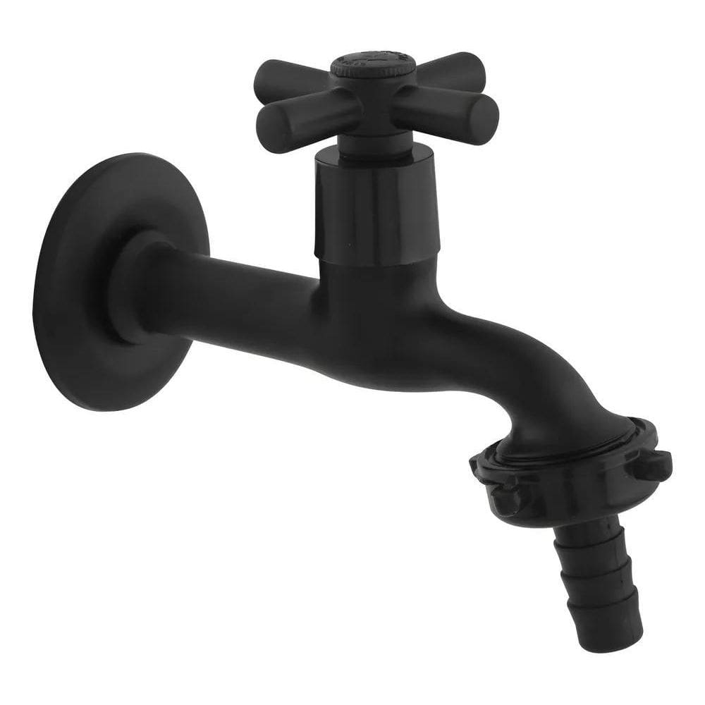 Torneira De Jardim E Tanque Metal Maquina De Lavar Preta C31