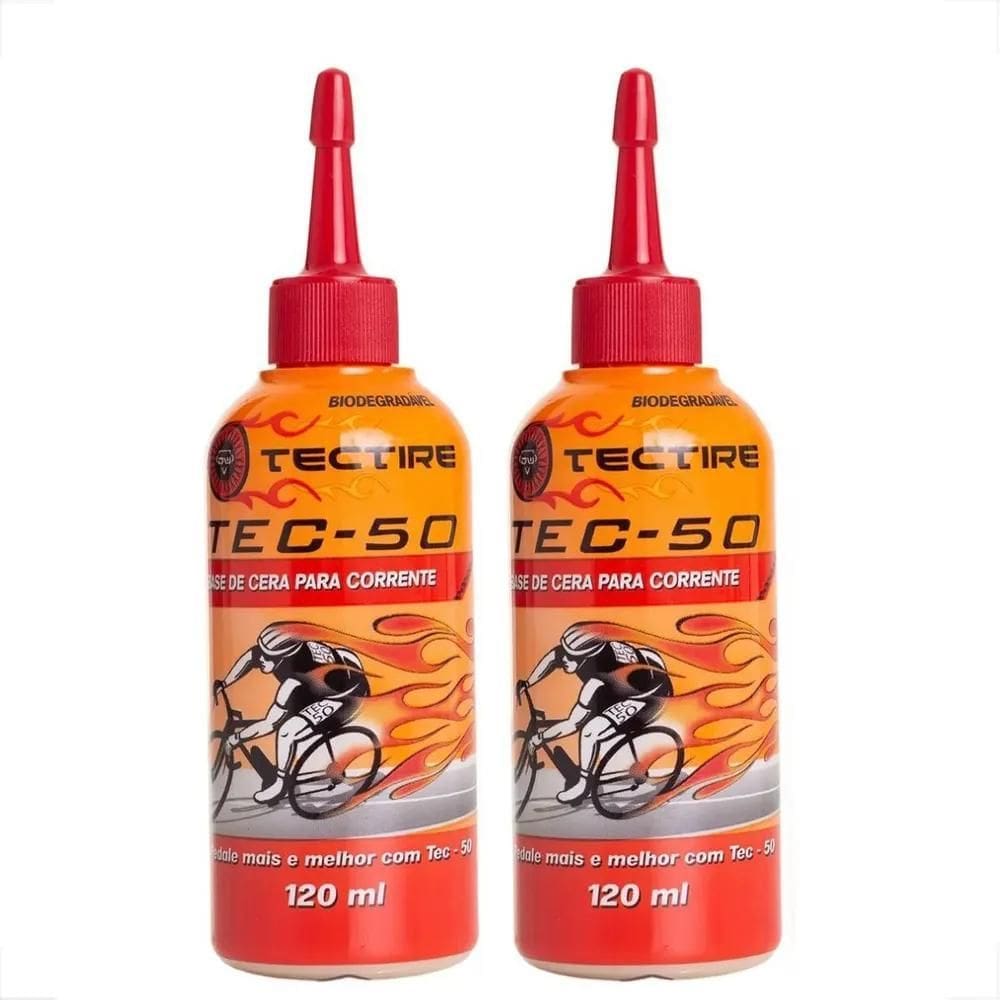 Óleo Lubrificante Tec 50 Bio Cera Bike 2 Unid 120Ml Tec Tire