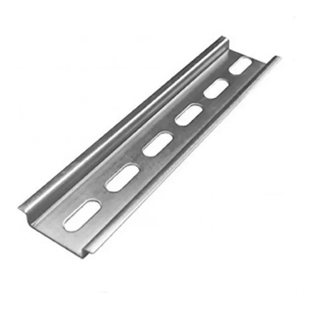 Trilho Perfurado Suporte Disjuntor Din 10Cm Zincado Baixo