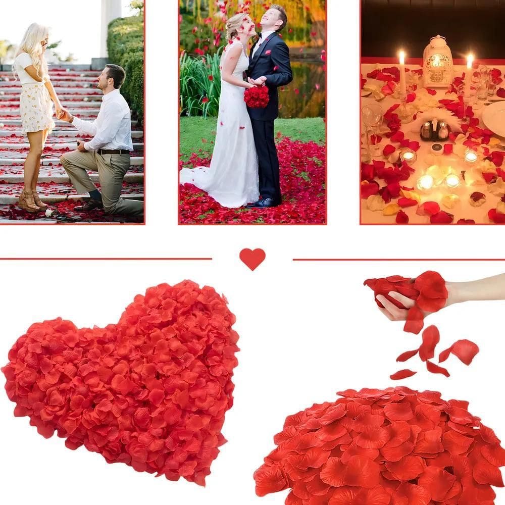 700 Pétalas De Rosas Artificiais +15 Velas Rechaud Decoração