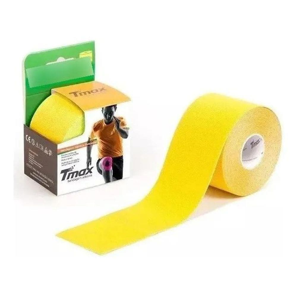 Bandagem Elástica Funcional Adesiva Tmax Cor Amarelo