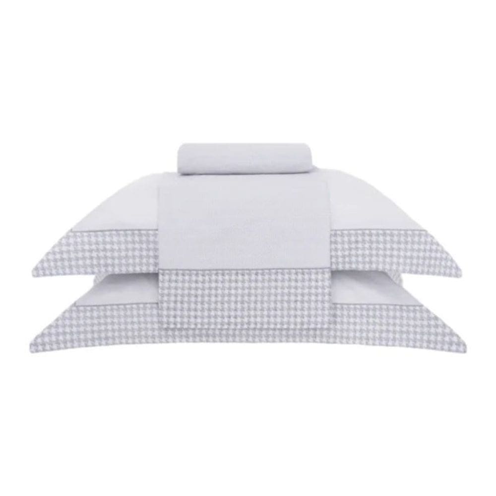 Jogo de Cama Super King Percalle 180 Fios 04 Peças Buddemeyer - Pied Poule