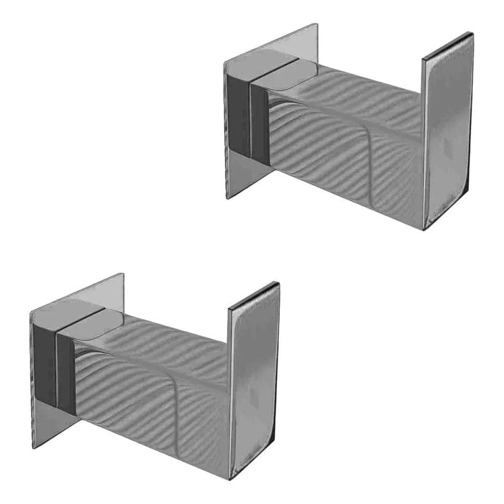 Kit Cabide Para Toalha Gancho Aço Inox 304 -C1-2 Cor Pr