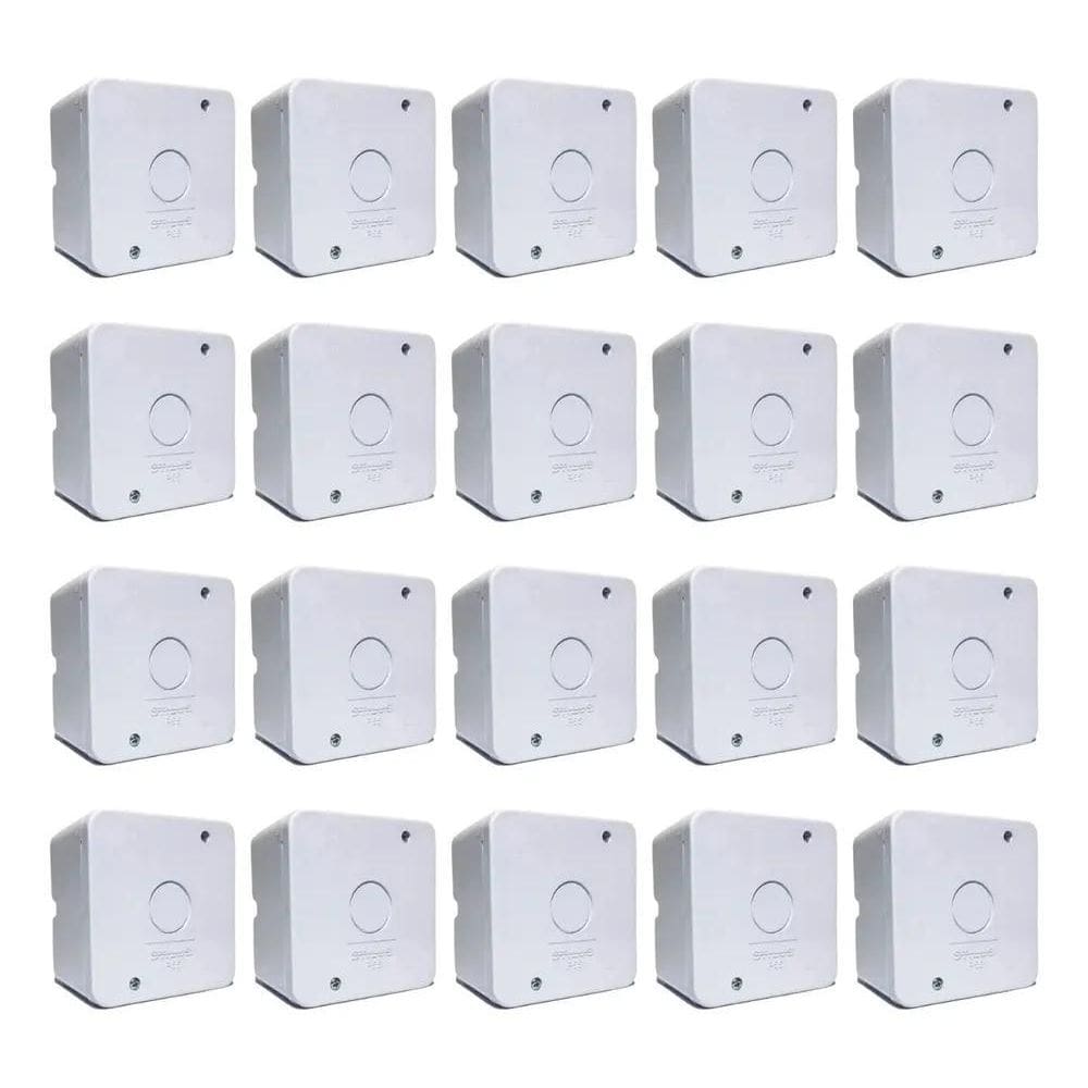 5X 20X Caixa Proteção Sobrepor Organizadora Cftv Stilus - 25