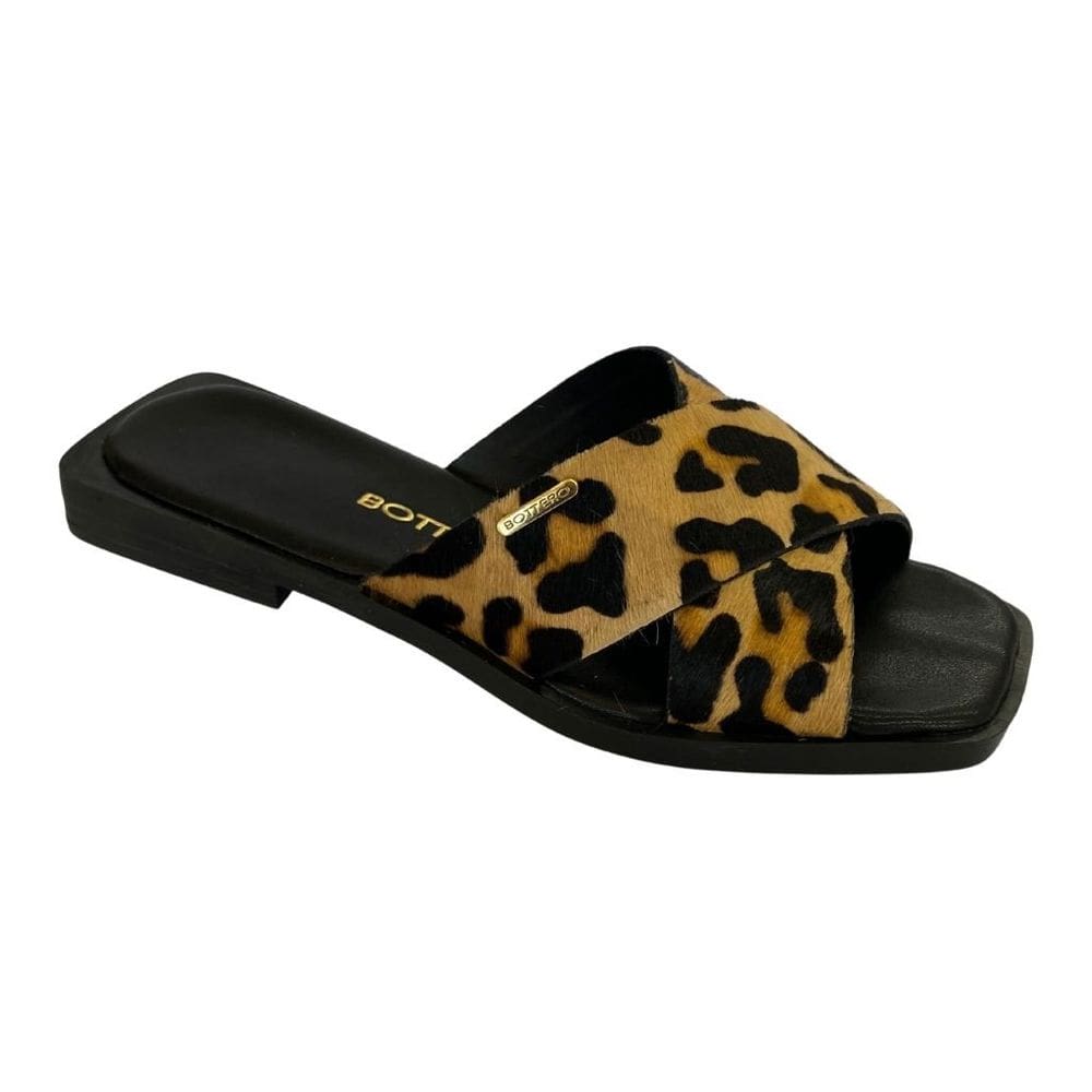 Sandália Rasteira 336818 Feminino Leopardo casual confortável