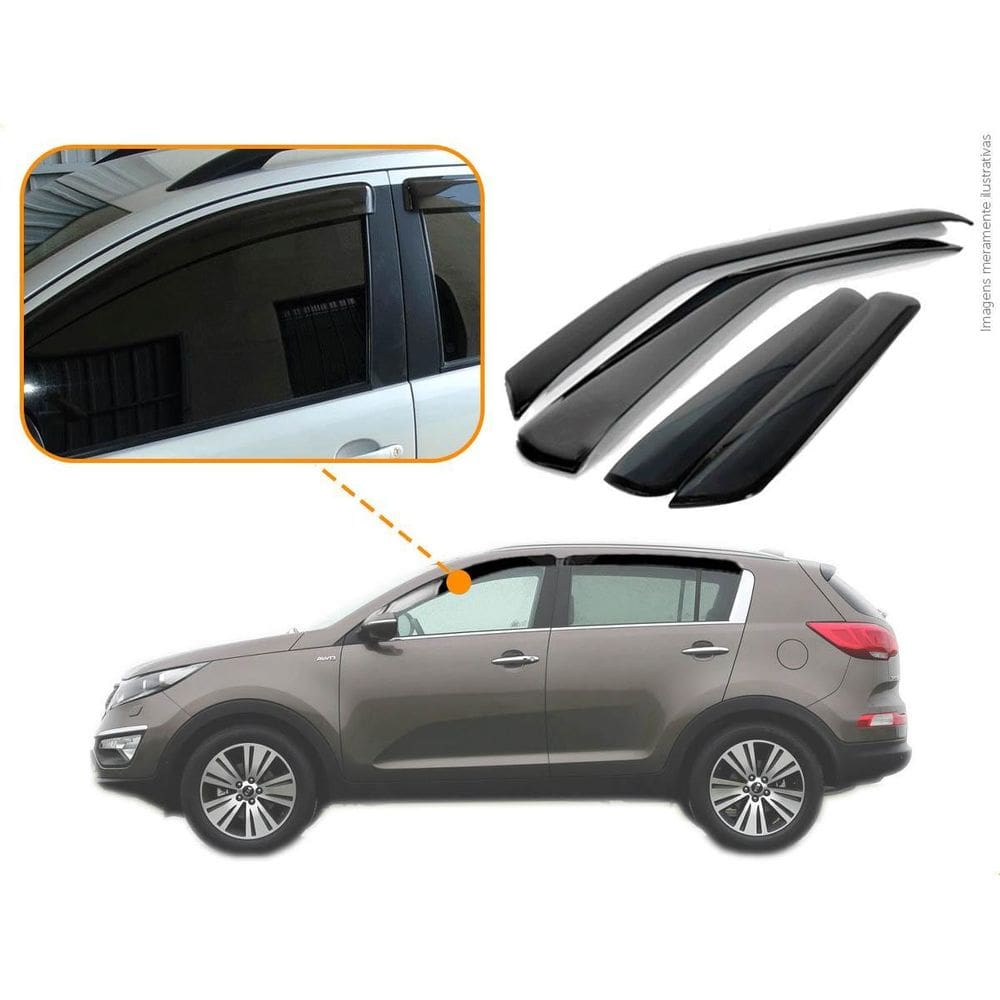 Calha De Chuva Kia Sportage 11/15 4 Portas