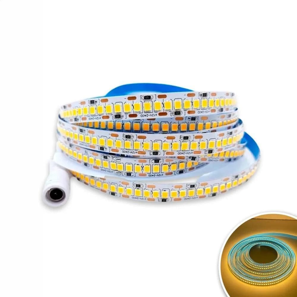 Luz Fita Led Com 120 Leds 12V Alta Intensidade 3000K Cor Da