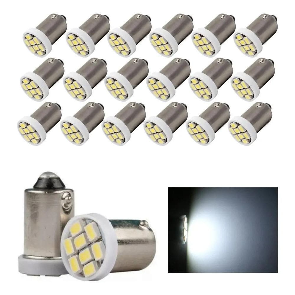 Kit 20 Lampada Ba9S 8 Led Branca T4W 69