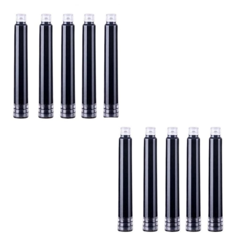 Kit 10 Recargas Tinta Nanquim Para Caneta Tinteiro 5Ml Preta