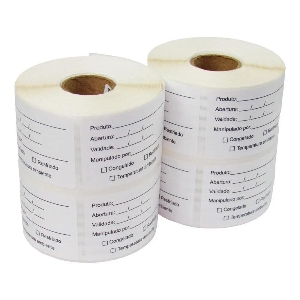 Kit 2.000 Etiqueta Bopp Para Alimentos Prazo Validade Anvisa