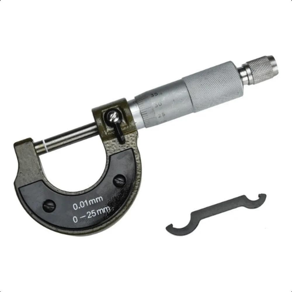 5X Micrômetro Externo Fivor 0Mm - 25Mm Mecânico Modelo Micro