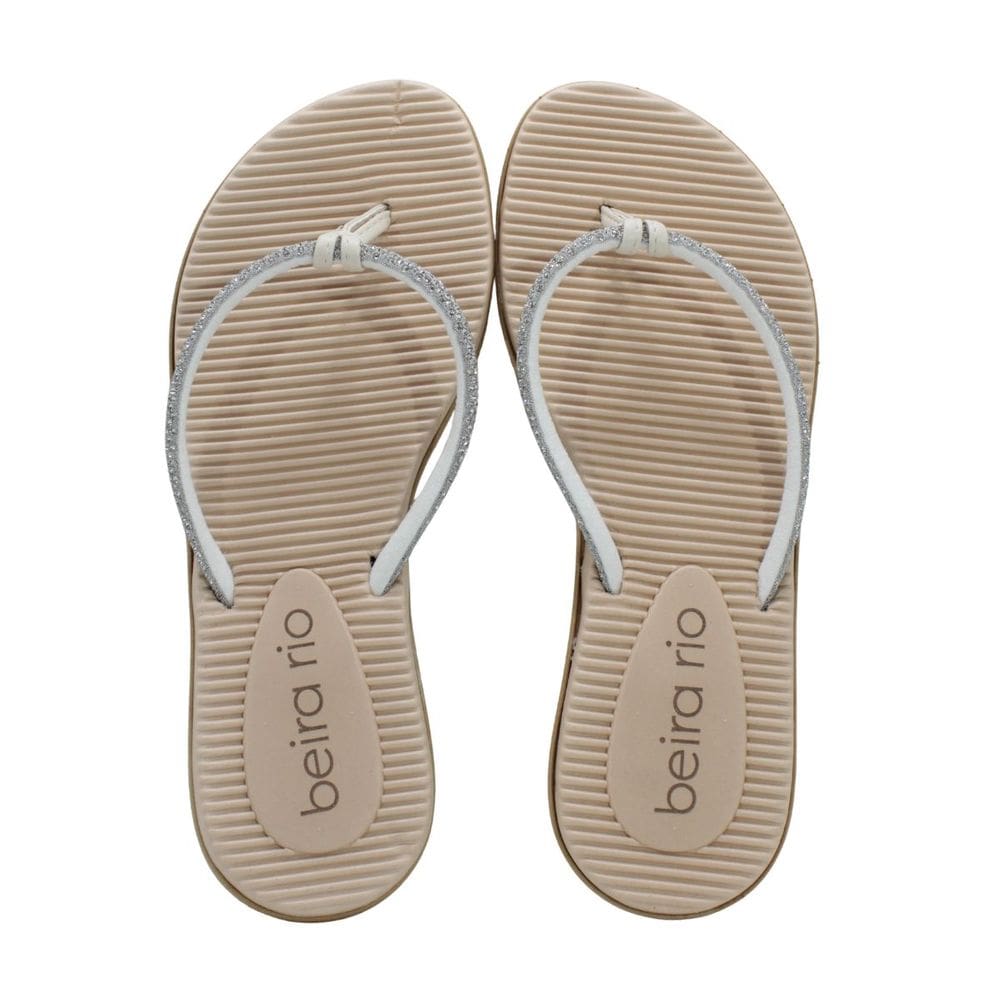 Tamanco Rasteira Beira Rio Cristal Silver