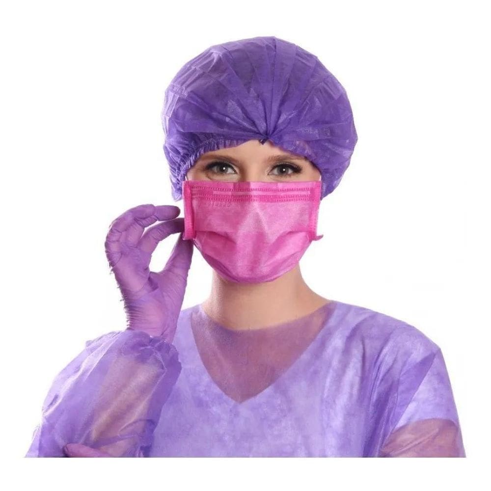 Touca Elastico Descartavel Cores Diversas C/100 Protdesc Tnt