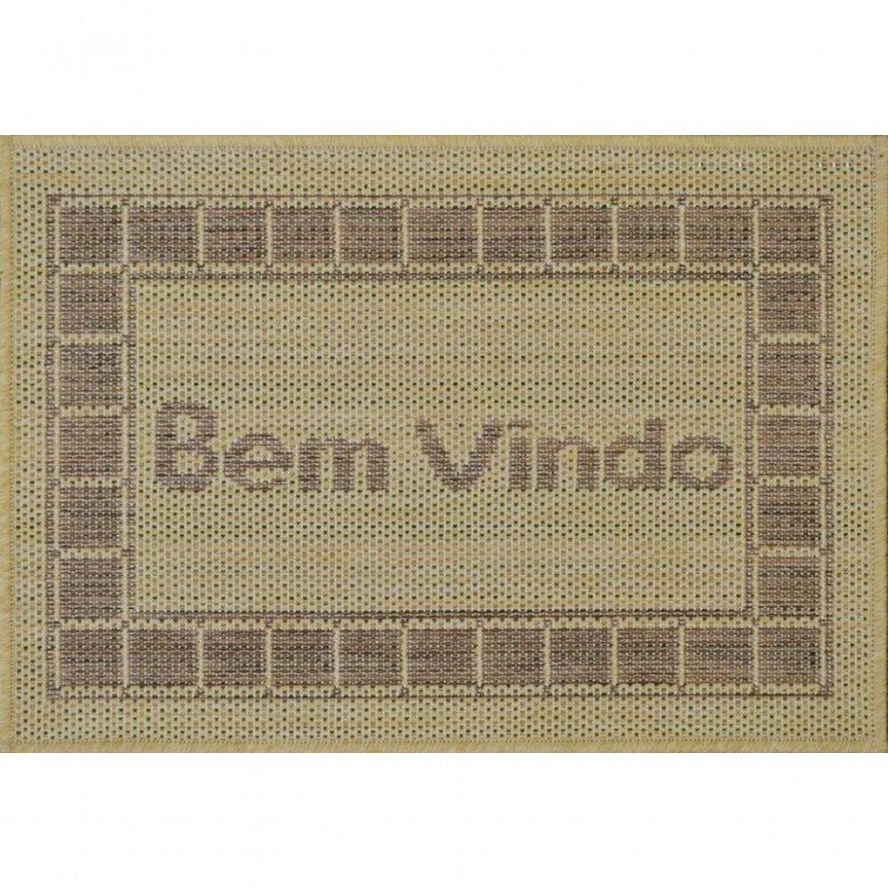 Mini Capacho Sisal Look Bem Vindo 007 Arena 040x060 Cm