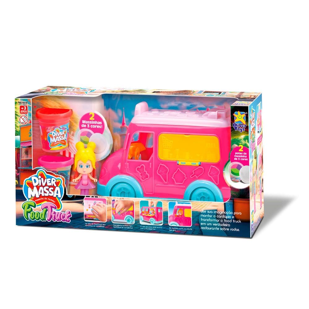Kit Massinha Food Truck Divertoys