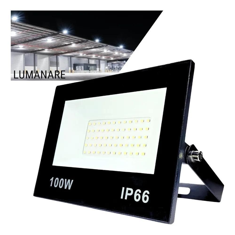 Refletor Led Holofote 100W Luz Branco-Frio 6500K Resistente