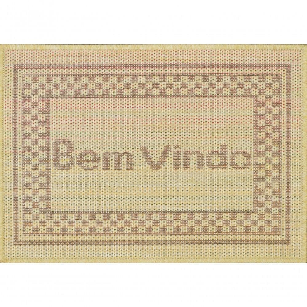 Mini Capacho Sisal Look Bem Vindo 008 Arena 040x060 Cm