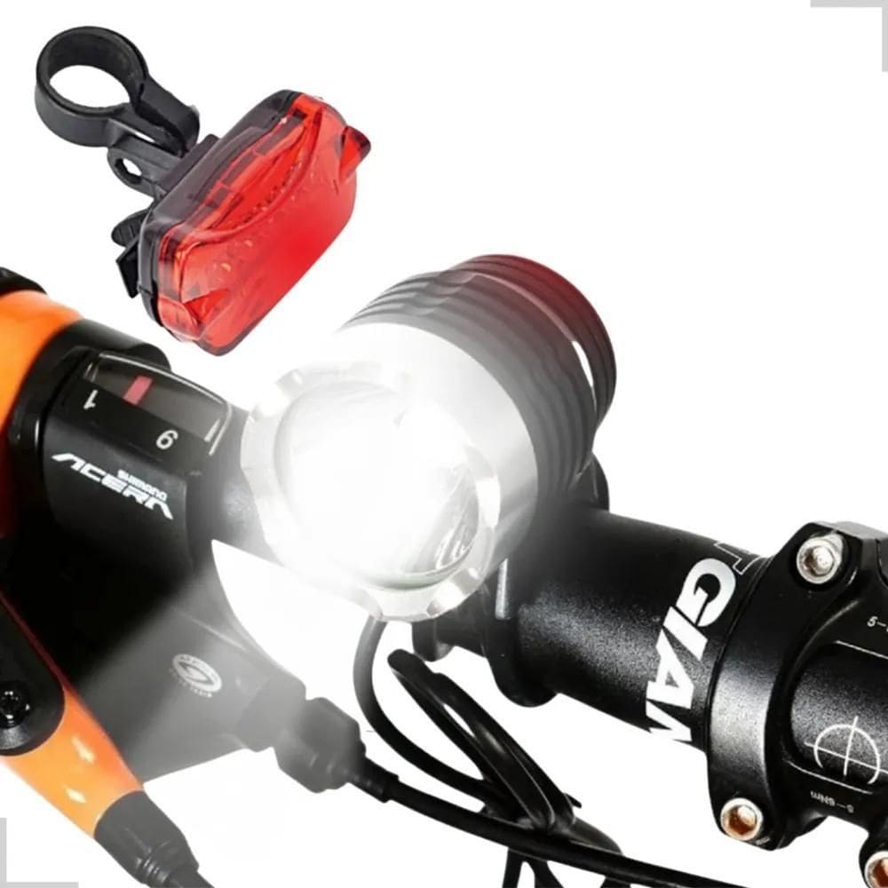 Farol Bike Monster 5.260.000 Lumens Bateria 11Hs T6 L2+Forte