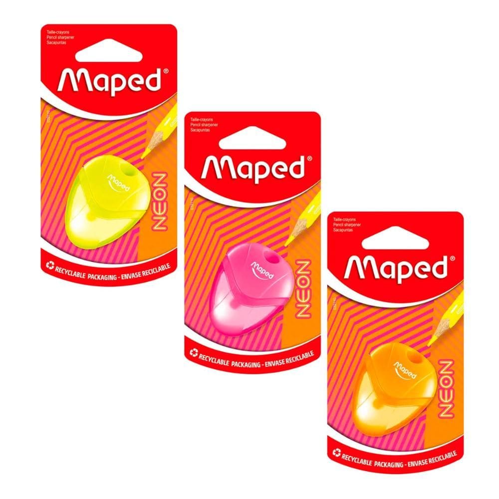 Apontador com coletor I-Gloo Neon 1 furo 032110 - Maped