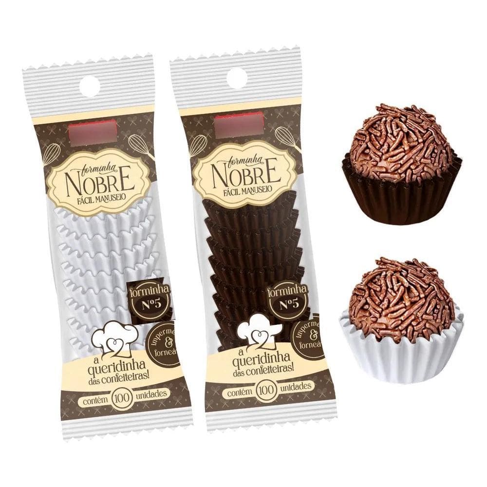 1000 Forminhas Papel Marrom D/Fora Nº5 Nobre Fácil Manuseio