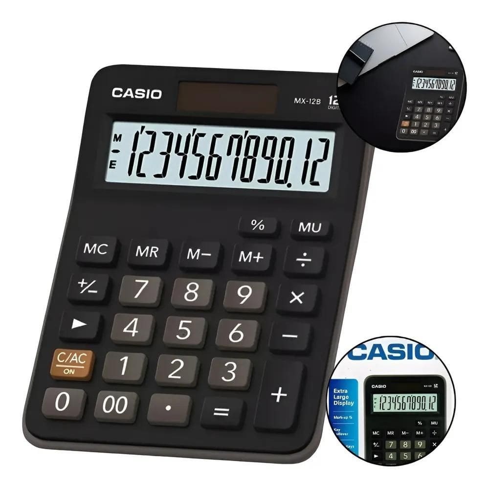 Calculadora De Mesa Com 12 Dígitos Para Escritório Escola Co