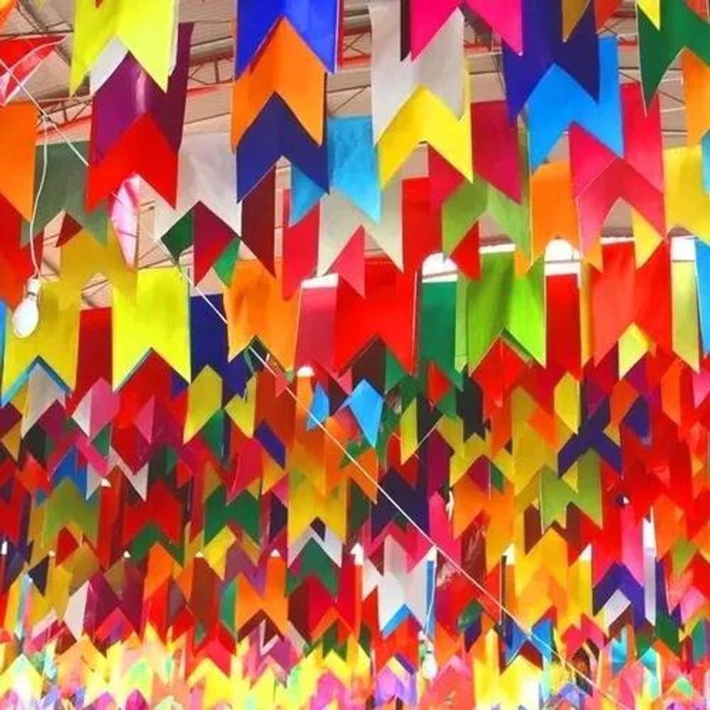 100M Bandeirinha De Seda P Festa Junina São João Não Desbota