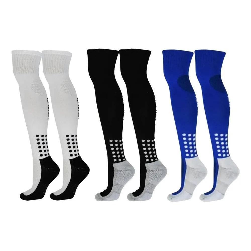 Kit Com 3 Pares Meião Futebol Penalty Infantil Criança 26-32