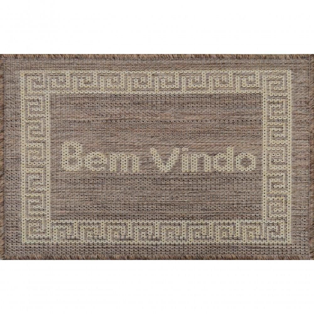 Mini Capacho Sisal Look Bem Vindo 006 Castor 040x060 Cm