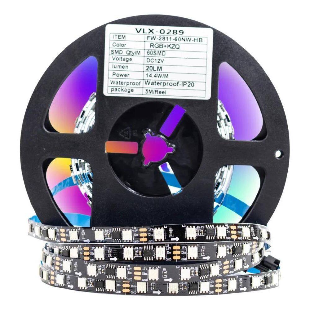 Fita Led Ws2811 Endereçável 5 Metros 300 Leds 12V Ip20 Vlx L