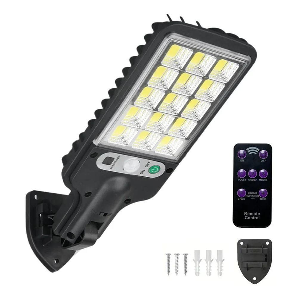 Refletor Solar Mini 180W Incandescente Com Sensor De Movimen